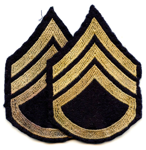 Pair Of Mid-WWII US Army Rank Stripes For Staff Sergeant: Flying Tiger ...