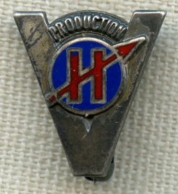 Wonderful WWII 'V for Victory' Homefront Production Pin w/ Great Logo of Unknown Company