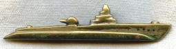 WWII Portsmouth Navy Yard-Made "Home Front" Brass Submarine Badge<p>NOT AVAILABLE