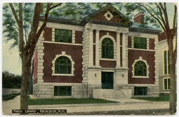 Circa 1910s Postcard of Public (Carnegie) Library, Rochester, New Hampshire