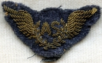 Rare 1960's RAF Air Steward Sleeve Insignia, Full Dress Bullion Wing as Worn by Crew on VIP Aircraft