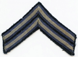 WWII Royal Air Force (RAF) Corporal Stripe with Medium Blue Embroidery