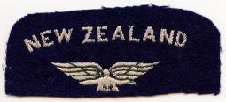 WWII Royal Air Force (RAF) New Zealand Volunteer Shoulder Title