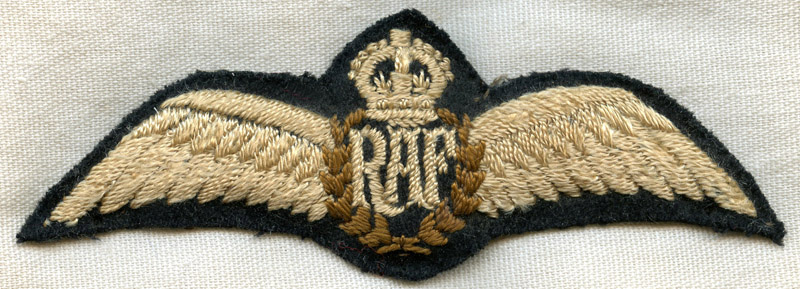 Beautiful Early 1920s RAF (Royal Air Force) Pilot Wing, Slightly Padded ...