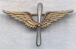 Rare Early 1930s US Air Service (USAS) Officer Collar Insignia