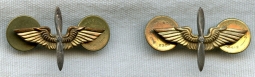 Rare Pair of WWII USAAF Officer Collar Insignia by Angus & Coote