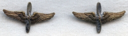 Rare Pair of WWII USAAF Officer Collar Insignia by Beverly Craft