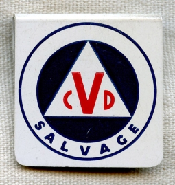 Rare WWII Civil Defense Salvage Badge