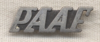 Rare WWII Pan American Air Ferries (PAAF) Collar Insignia in Sterling