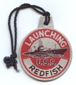 WWII Submarine Launch Tag for the USS Redfish SS-395
