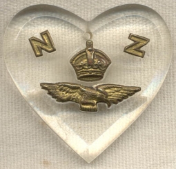 WWII Royal New Zealand Air Force Sweetheart Pendant