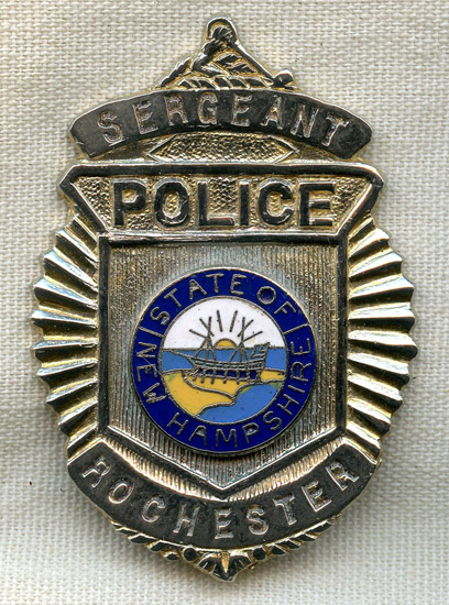 1980's Rochester, NH Police Sergeant Shirt Size Badge: Flying Tiger ...