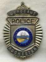 1980's Rochester, NH Police Sergeant Shirt Size Badge