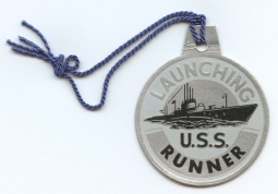 WWII Submarine Launch Tag for the Lost Boat USS Runner SS-275