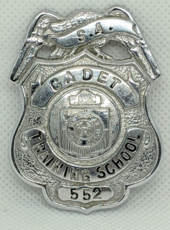 Rare 1930's - 40's San Antonio Police Cadet Training School Badge # 552