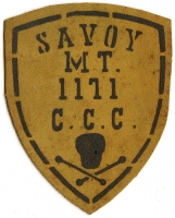 Extremely Rare 1930's Large Jacket Patch of CCC Co. 1171 Savoy Mtn. North Adams, Mass.