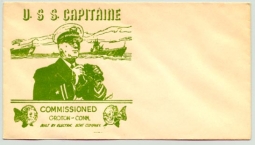 WWII USS Capitaine Commissioned Postal Cover