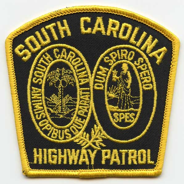 1990s South Carolina Highway Patrol Patch Yellow Embroidery Plain ...