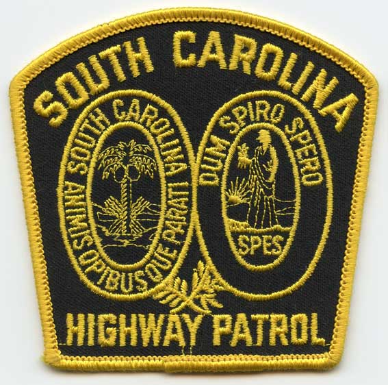 1990s South Carolina Highway Patrol Patch Yellow Embroidery Mesh ...