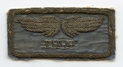 Scarce WWII Italian-Made Bullion & Silk Mediterranean Allied Air Force (MAAF) Shoulder Patch