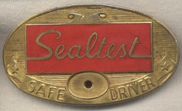 1950's Sealtest Ice Cream Safe Driver Hat Badge (missing number panel)