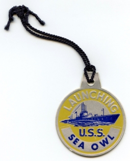 WWII Submarine Launch Tag for the USS Sea Owl SS-405