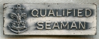 1960's BSA Sea Scouts (the "Sea Explorers") Qualified Seaman Qualification Badge