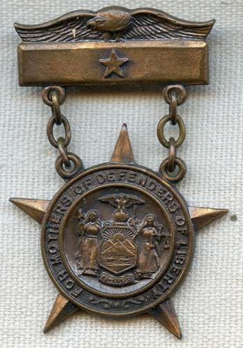 RARE WWI Service Medal Fort Plain NY Awarded in 1919 to 