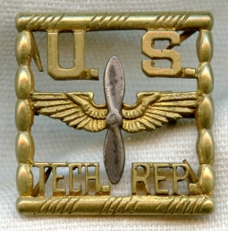 Smaller Size CBI-Made USAAF Tech Rep Badge Without Backing