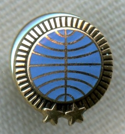 1960s-1970s Gold-Filled Pan Am 10 Years of Service Lapel Pin