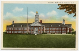 1940s Postcard of Spaulding High School, Rochester, New Hampshire