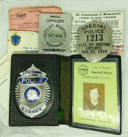 Great 1970's Boston MA Special Police/Officer Badges & Credentials Grouping