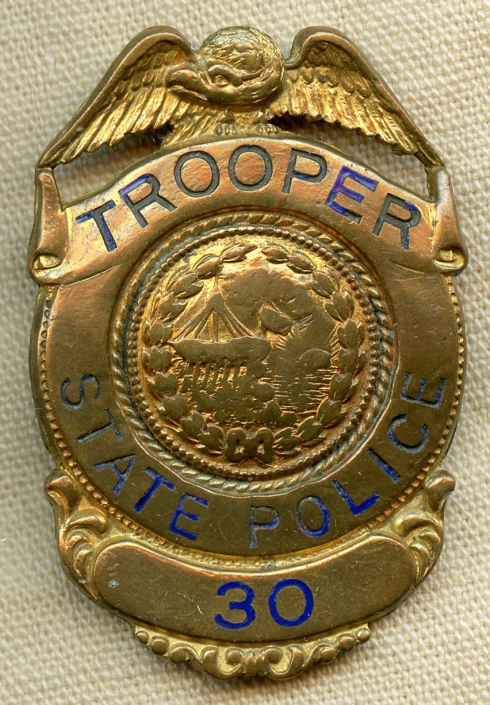 Louisiana Trooper State Police Badge, Pins and Badges