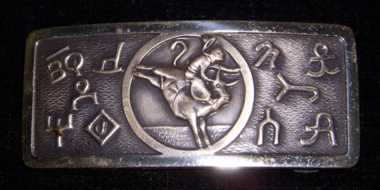 sterling silver cowboy belt buckles