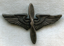 WWII Sterling US Air Corps Sweetheart Pin with Leaning Propeller