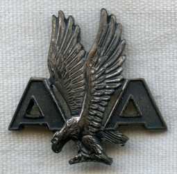 1930s Sterling American Airlines Badge, Possibly for an Agent