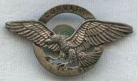 Great WWII Convair Test or Corporate Pilot Hat Badge in Sterling