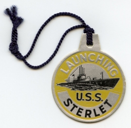 WWII Submarine Launch Tag for the USS Sterlet SS-392