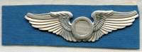 WWII Sterling USAAF Observer Wing by Gemsco on Card (Ex-Duncan Campbell Collection)