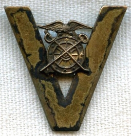 WWII Sterling US Army Quartermaster Corps (QMC) Sweetheart Pin by Symmetalic