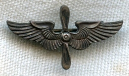 Sterling WWII US Air Corps (USAC) Sweetheart Lapel Pin with Maker Mark