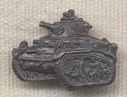 Sterling Silver WWII Home Front War Worker Armored Car Foundry Lapel Pin