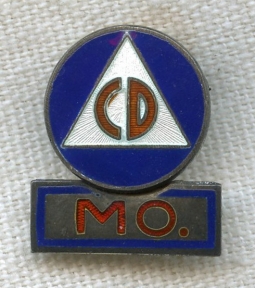 Sterling WWII Civil Defense Lapel Pin from Missouri