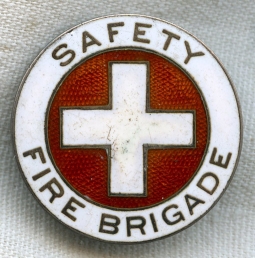 Sterling WWII Factory Fire Brigade Badge