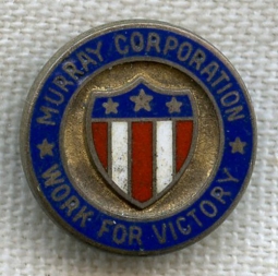 Sterling WWII Murray Corp. "Work for Victory" Lapel Pin