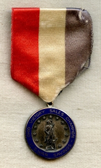 Sterling WWII Socony Gasoline War Bond Sales Medal