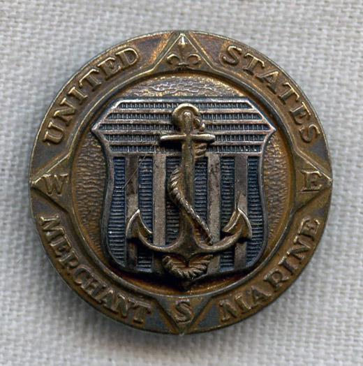 Sterling WWII US Merchant Marine Officer Collar Insignia by A.E. Co ...