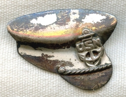 Sterling WWII US Navy Cap-Shaped Sweetheart Pin