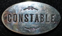 Circa 1900 "Stock" Oval Constable Badge