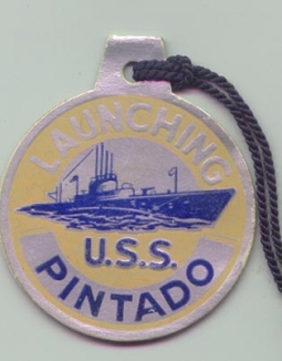 WWII Submarine Launch Tag for the USS Pintado SS-387